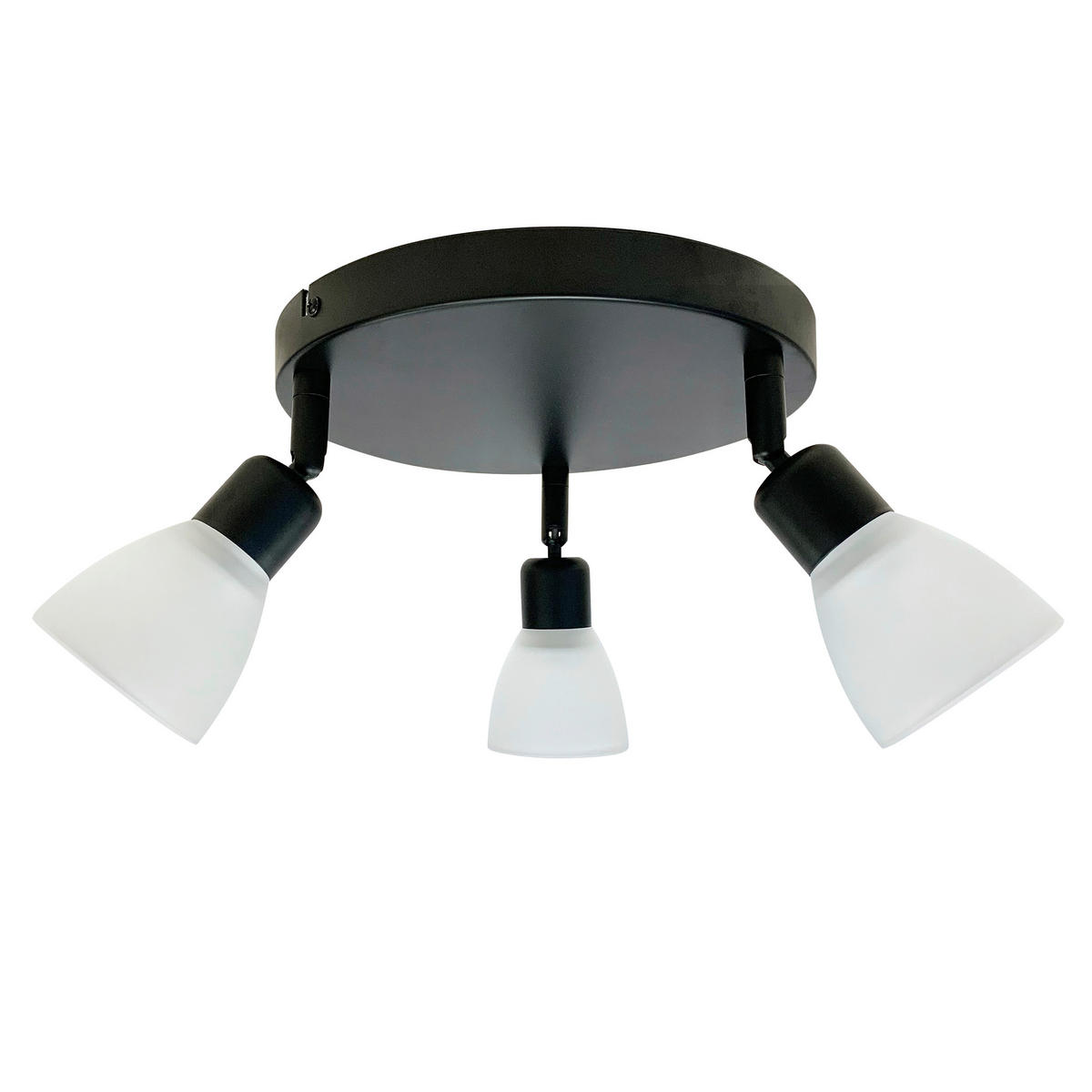 STRAHLER 48/48/16 cm   - Schwarz/Weiß, KONVENTIONELL, Metall (48/48/16cm)