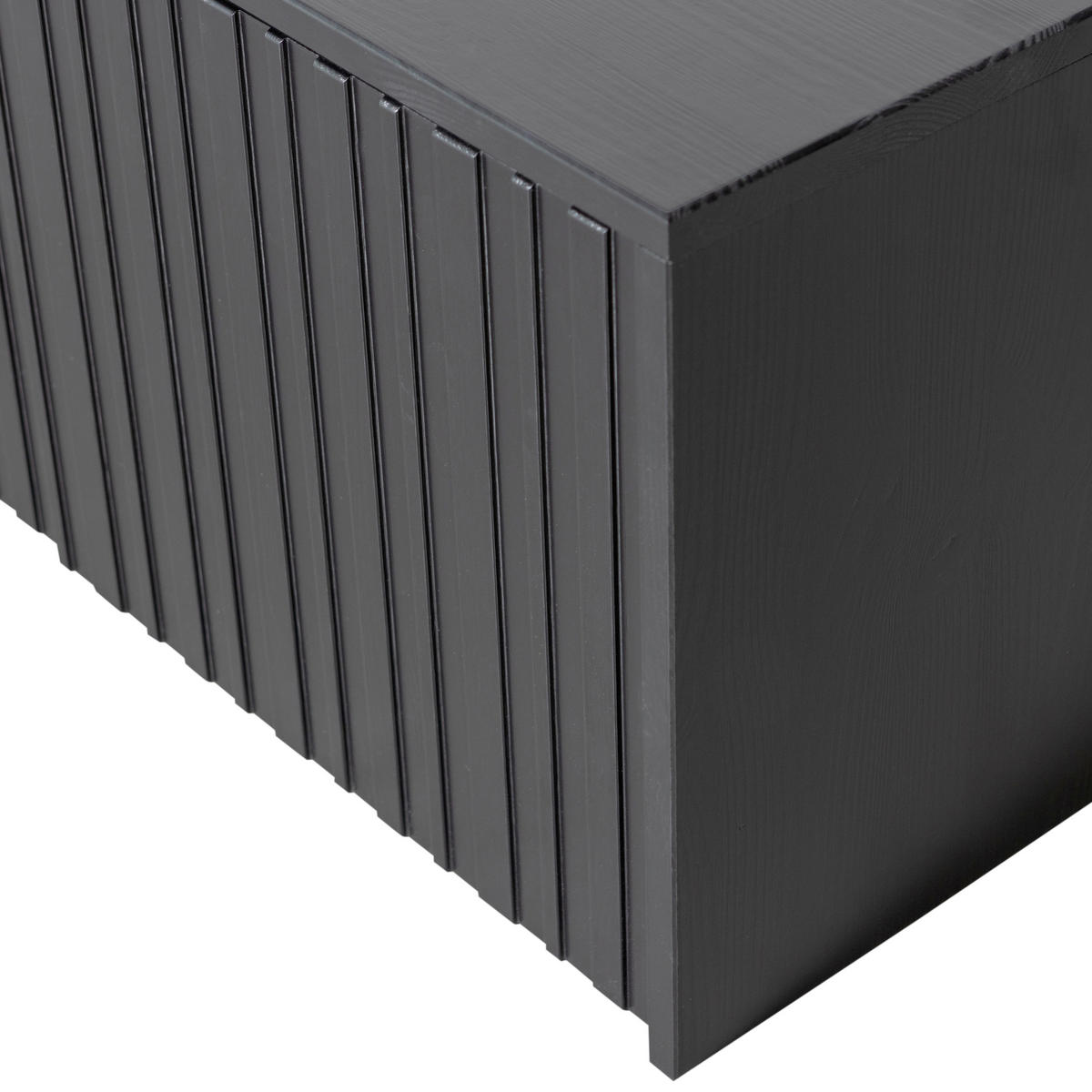 SITZBANK 88/40/50 cm Schwarz Kiefer massiv  - Schwarz, Design, Holz (88/40/50cm) - Livetastic