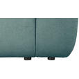 ECKSOFA in Velours Petrol  - Petrol/Schwarz, KONVENTIONELL, Kunststoff/Textil (168/298cm) - Carryhome