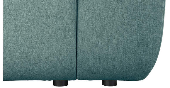 ECKSOFA in Velours Petrol - Petrol/Schwarz, KONVENTIONELL, Kunststoff/Textil (168/298cm) - Carryhome