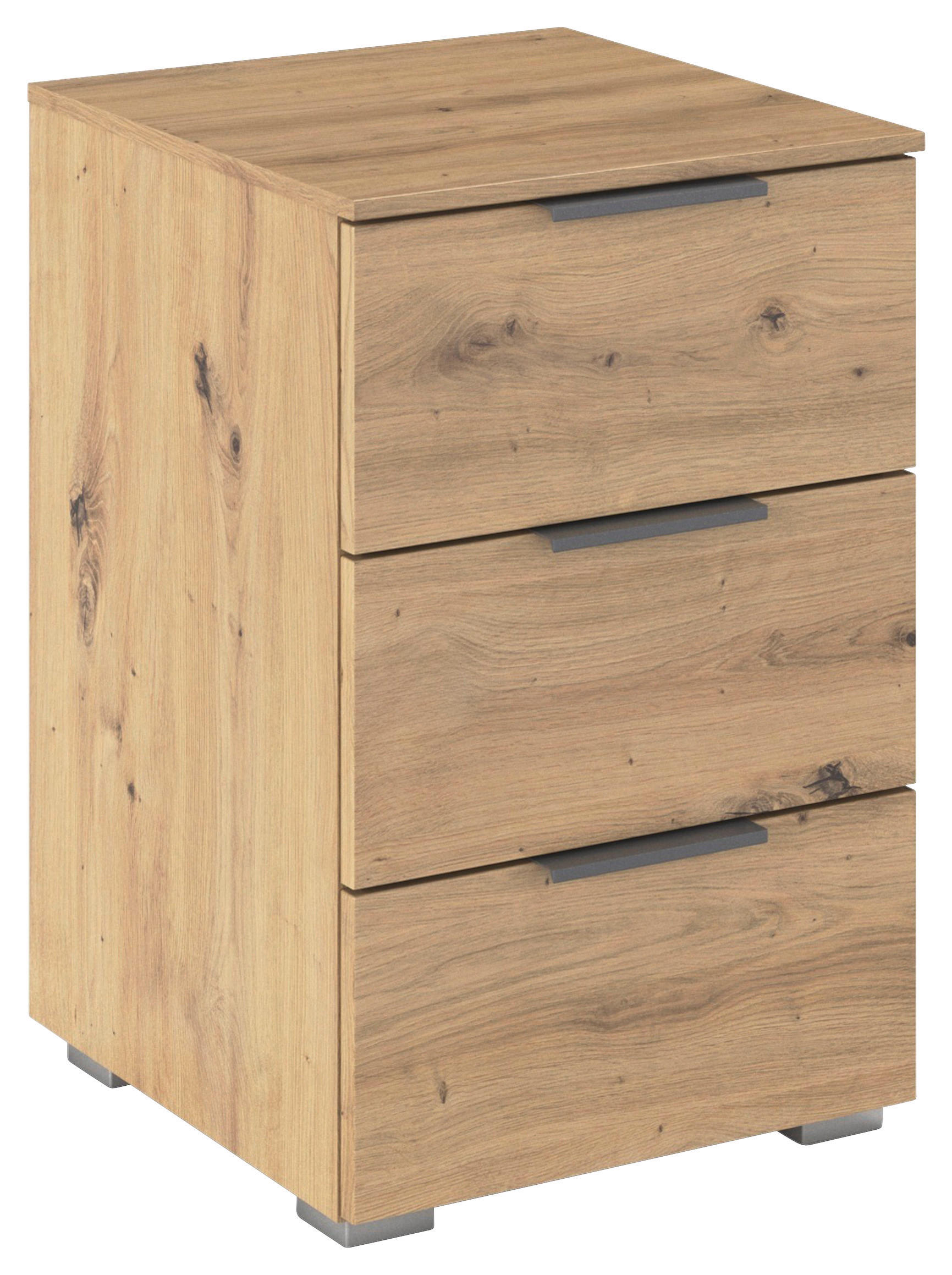 NACHTSCHRANK 40/61/42 cm  - Alufarben/Eiche Artisan, MODERN, Holzwerkstoff (40/61/42cm) - Rauch Möbel