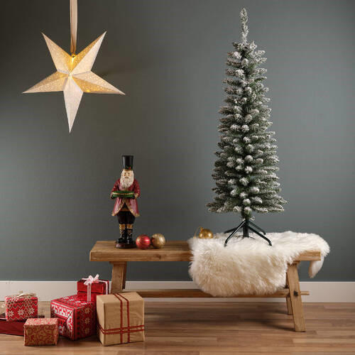 WEIHNACHTSBAUM 150 cm  - Weiß/Grün, Design, Kunststoff/Metall (46/150cm)