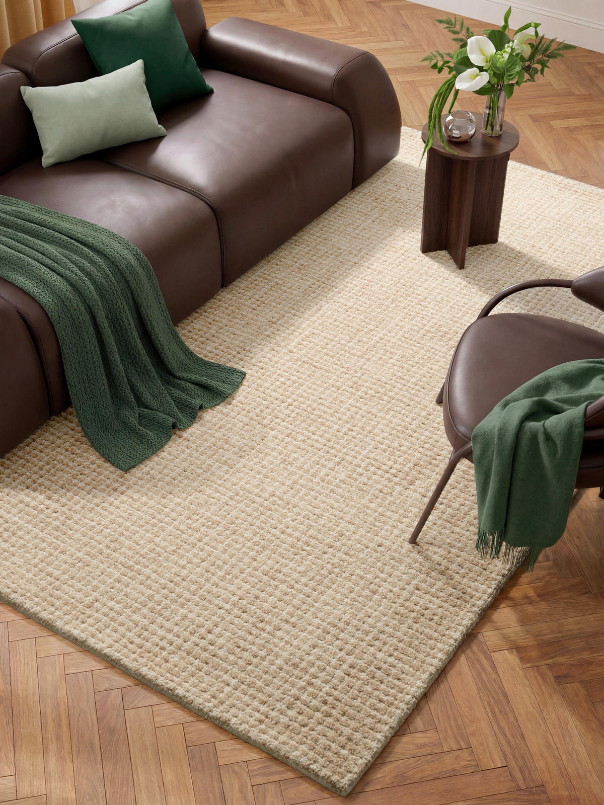 WOLLTEPPICH Wohnzimmer 120/170 cm Eloise Hellbraun rechteckig  - Hellbraun, Basics, Textil (120/170cm) - Hanse Home