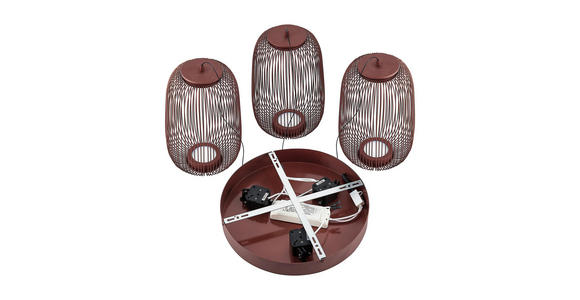 LED-HÄNGELEUCHTE Cage 40/50-150 cm  - Kupferfarben, Design, Kunststoff/Metall (40/50-150cm) - Dieter Knoll