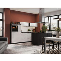 KÜCHENBLOCK 310/160 cm   Grau, Weiss  - Weiss/Grau, Basics, Holzwerkstoff (310/160cm) - Respekta