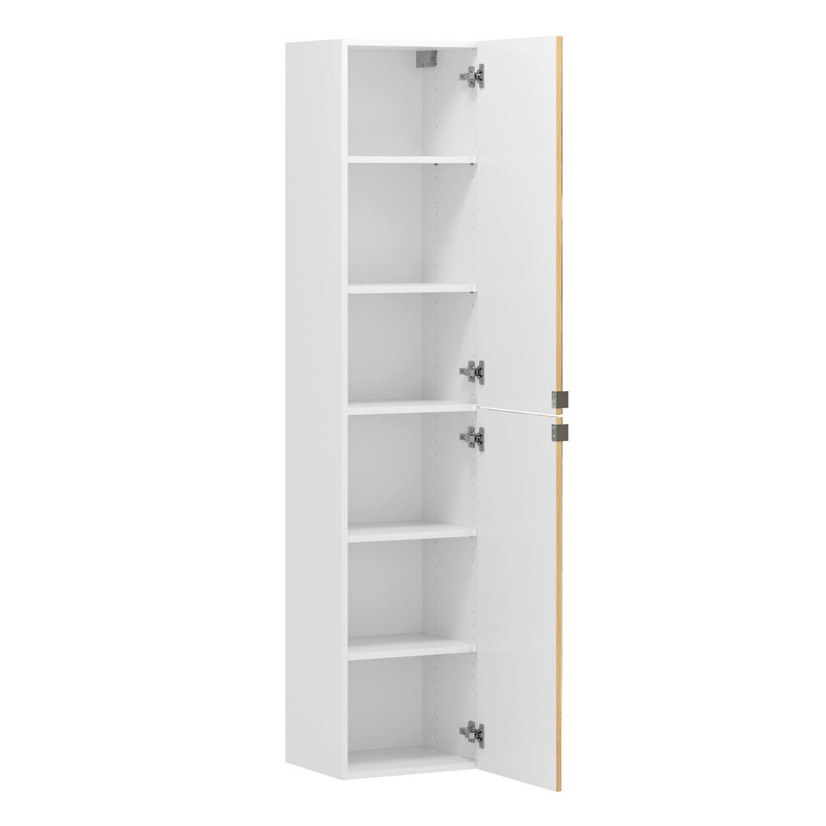 SPIEGELSCHRANK 40/180/35 cm  - Wildeiche/Edelstahlfarben, Trend, Holzwerkstoff/Metall (40/180/35cm) - Held