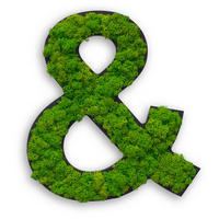 MOOSBILD Stylegreen  - Schwarz/Grün, Basics, Naturmaterialien/Holz (25/22/4cm)