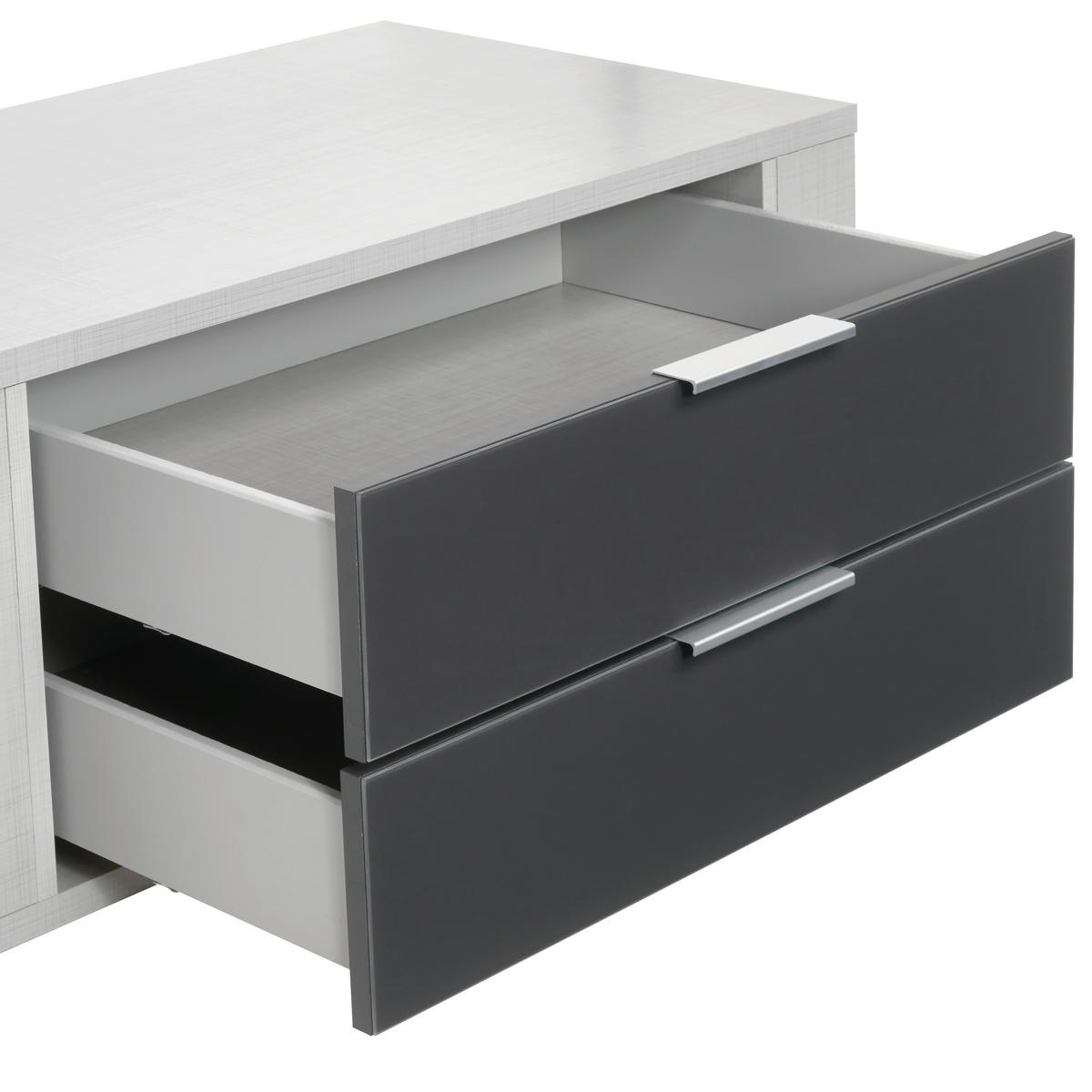 SCHUBKASTENEINSATZ 96/35/50 cm   - Grau, Modern, Glas/Holzwerkstoff (96/35/50cm) - MID.YOU