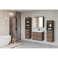 KOUPELNA barvy ořechu  - bílá/barvy ořechu, Lifestyle, kompozitní dřevo/plast (120cm) - P & B