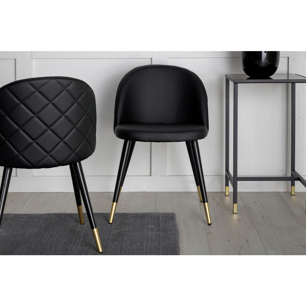 Thumbnail - Livetastic Stuhl-Set, Schwarz, Metall, Textil, zylindrisch, 50x77x48 cm, Stühle