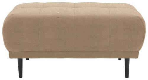 HOCKER Flachgewebe Hellbraun  - Hellbraun/Schwarz, Design, Holz/Textil (93/45/77cm) - Stylife