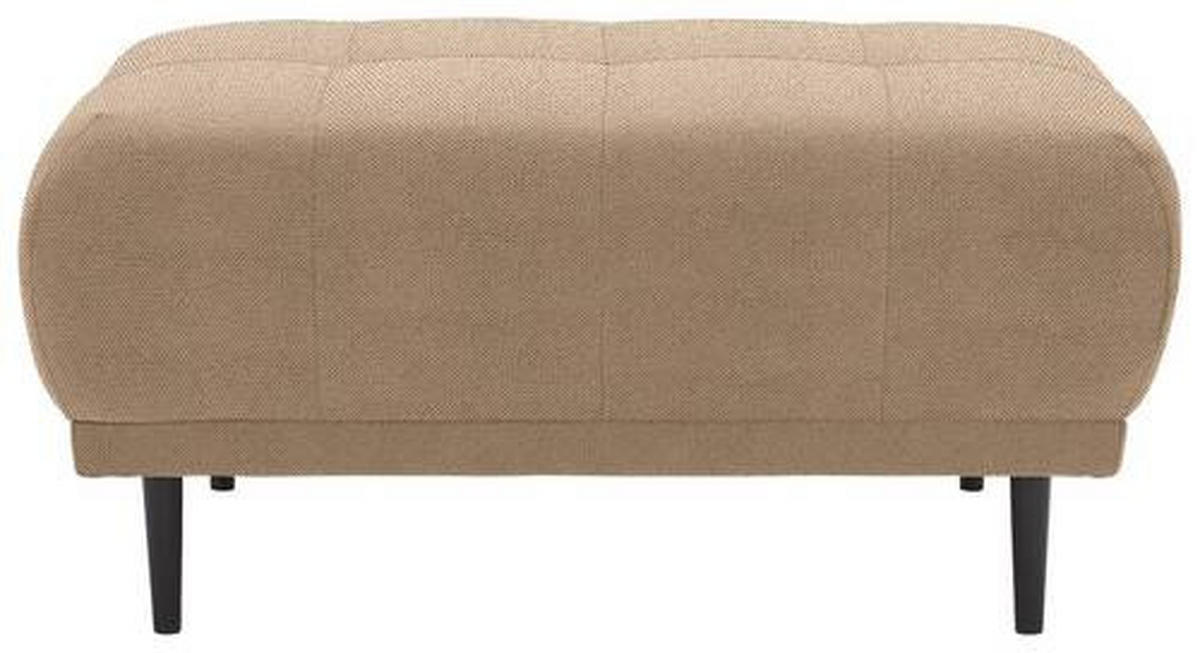 HOCKER in Textil Hellbraun  - Hellbraun/Schwarz, Design, Holz/Textil (93/45/77cm) - Stylife