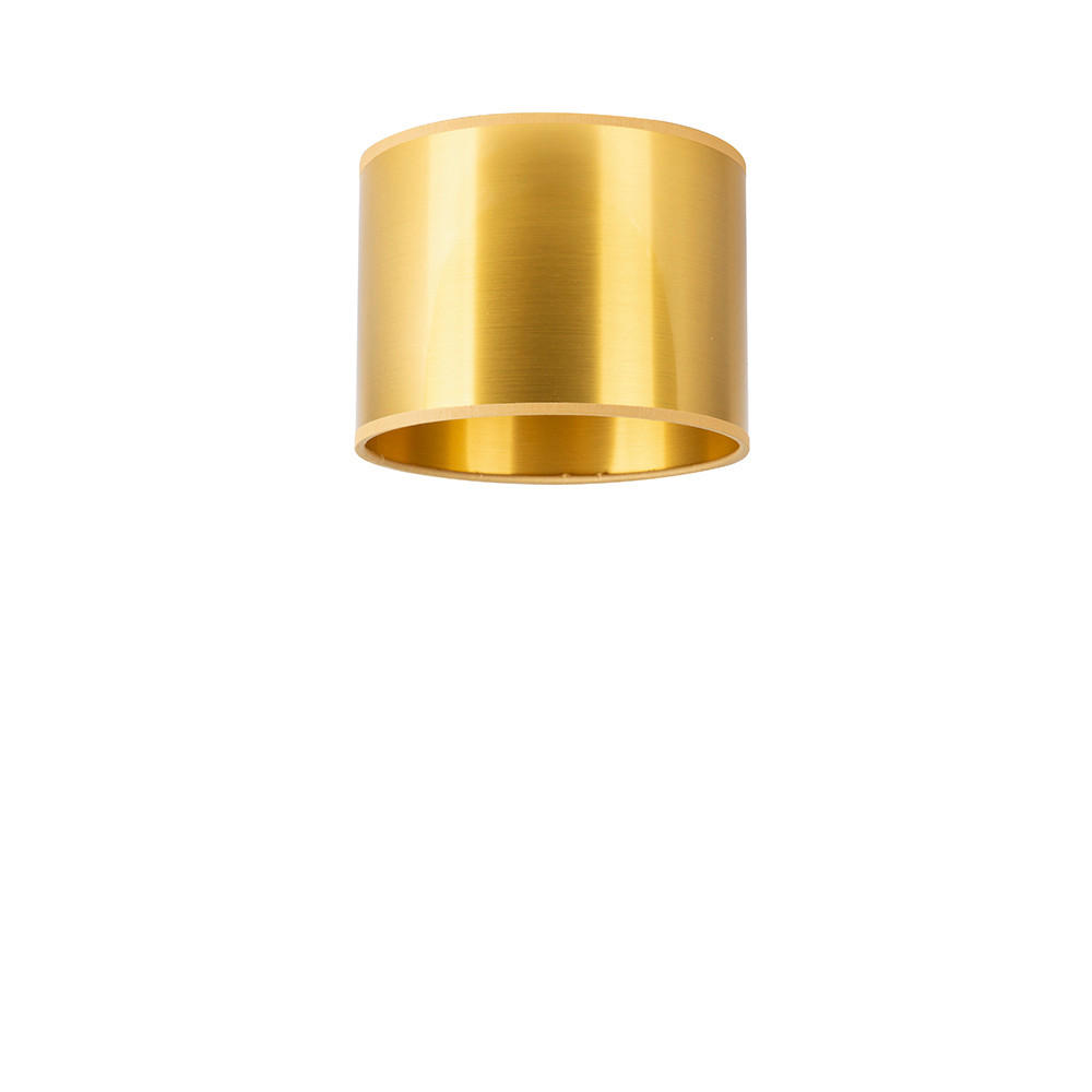 LEUCHTENSCHIRM Gold 25/23 cm  - Goldfarben, Basics, Textil/Metall (25/23cm)