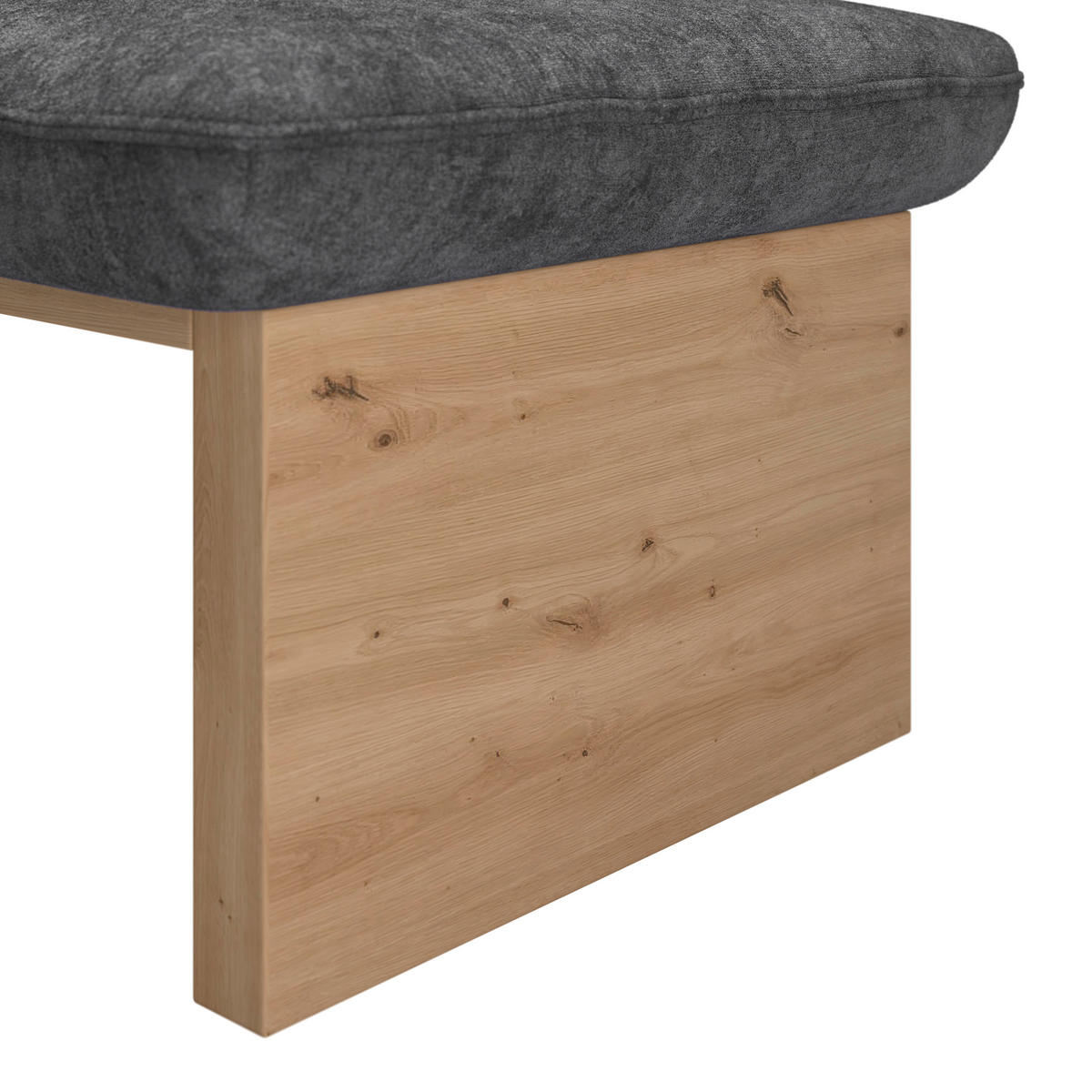 ECKBANK 170/212 cm Webstoff Anthrazit Eiche Sperrholz   - Eichefarben/Anthrazit, KONVENTIONELL, Holz/Textil (170/212cm) - James Wood