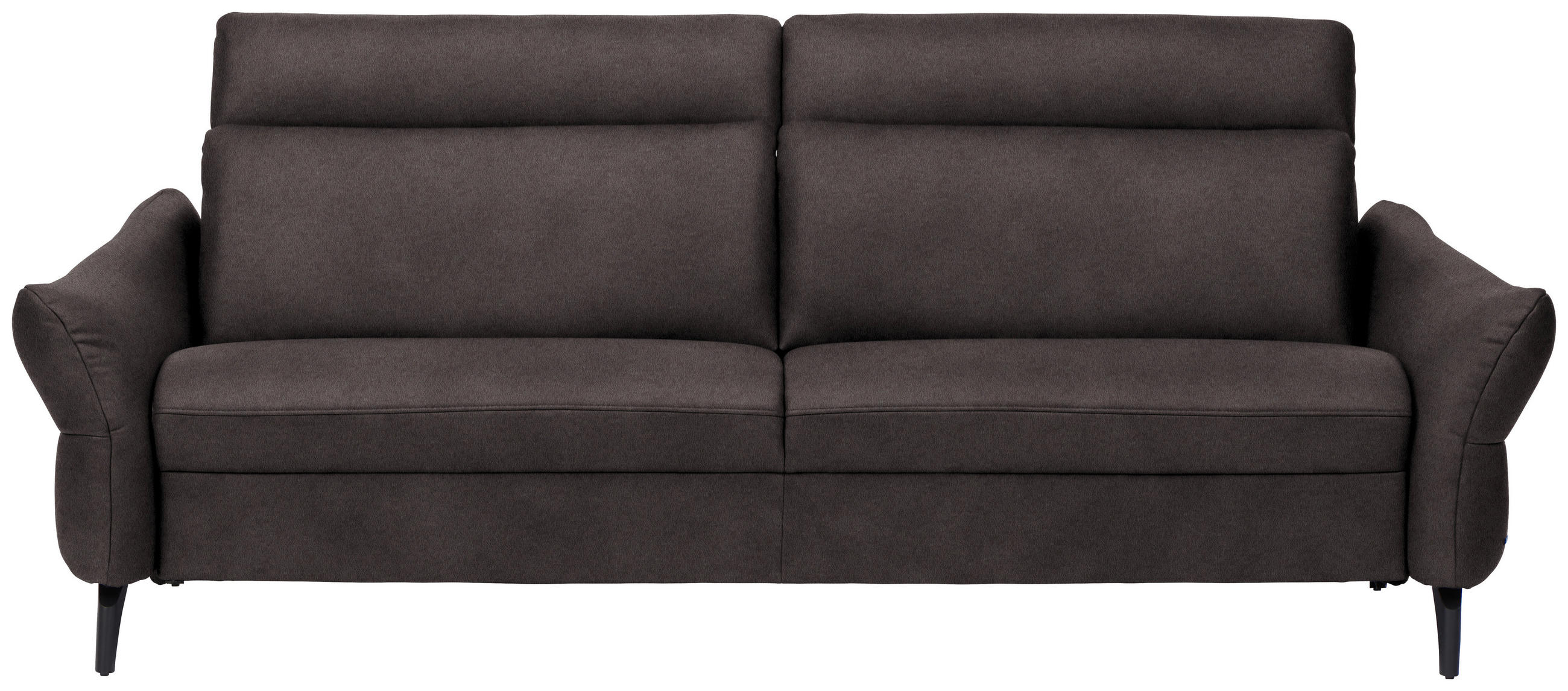 3-SITZER-SOFA in Leder Dunkelbraun  - Anthrazit/Dunkelbraun, Design, Leder/Metall (227/92/97cm) - Himolla Komfortklass
