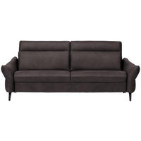 3-SITZER-SOFA in Leder Dunkelbraun  - Anthrazit/Dunkelbraun, Design, Leder/Metall (227/92/97cm) - Himolla Komfortklass