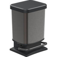 SZEMETESVÖDÖR 20 l  - grafitszürke/fekete, Basics, műanyag (29,3/26,6/45,7cm) - Rotho