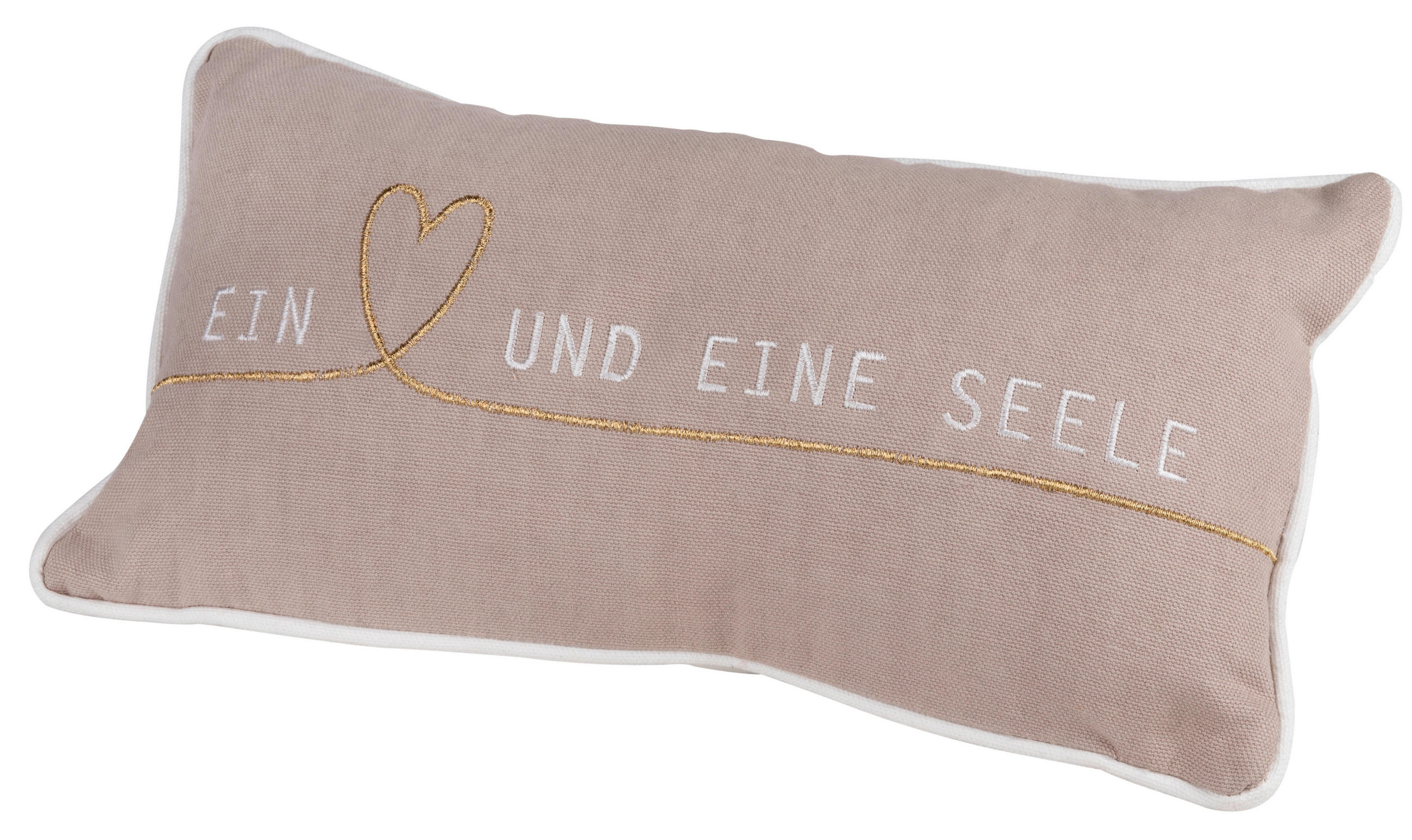 ZIERKISSEN  33/17 cm   - Weiss/Beige, Basics, Textil (33/17cm) - Räder