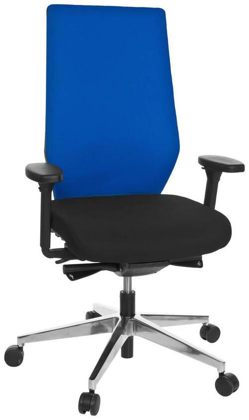 DREHSTUHL Flachgewebe Blau, Schwarz  - Chromfarben/Blau, MODERN, Kunststoff/Textil (60/123/53cm) - MID.YOU