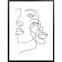 KUNSTDRUCK 45/60 cm  - Schwarz/Weiß, Trend, Holzwerkstoff/Kunststoff (45/60cm) - Monee