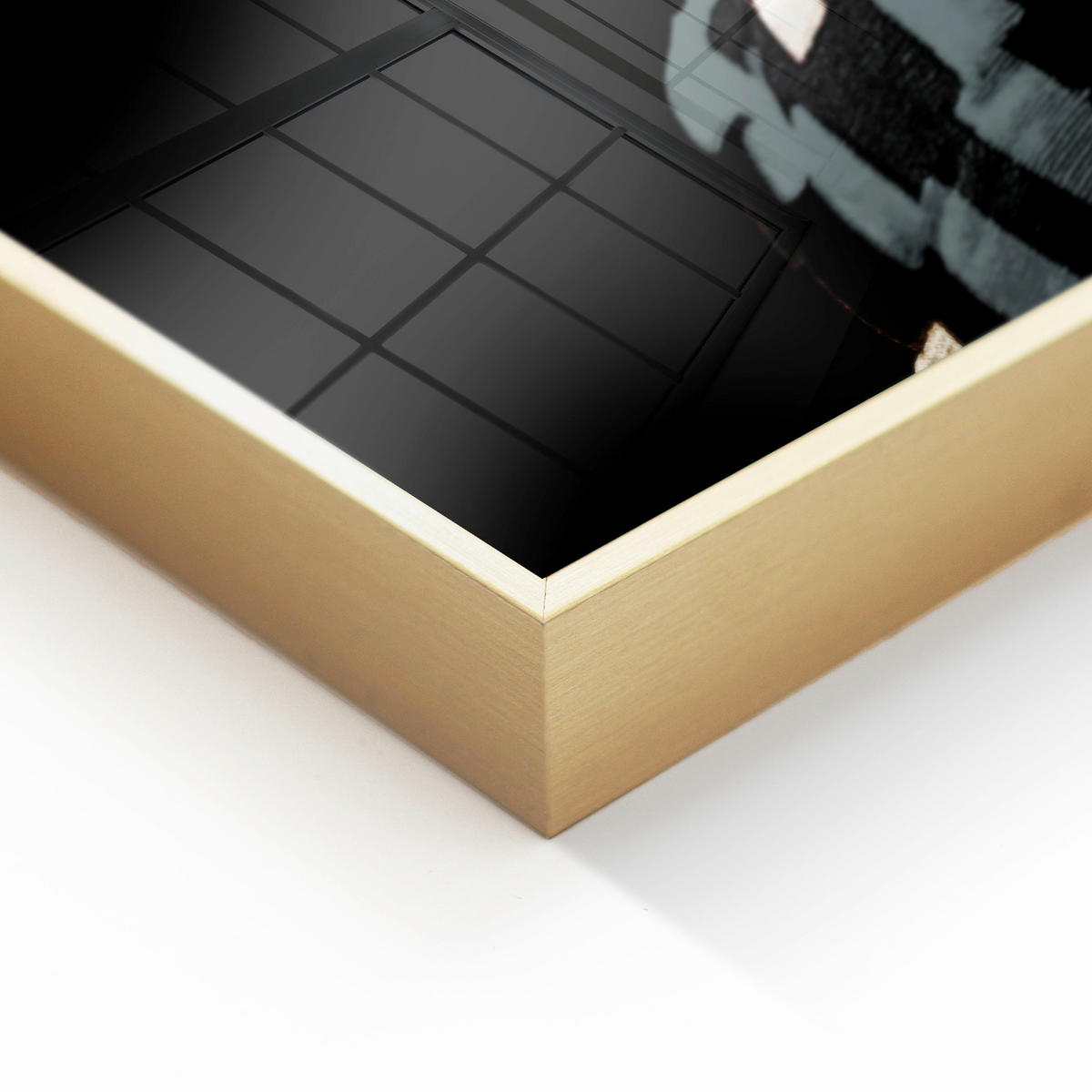 GLASBILD Frauen 80/120 cm  - Goldfarben/Schwarz, Basics, Glas/Holz (80/120cm)