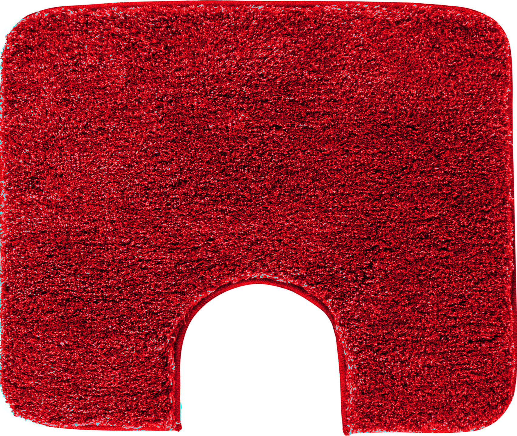 WC-VORLEGER Rot 50/60 cm - Rot, Basics, Kunststoff/Textil (50/60cm) - Grund