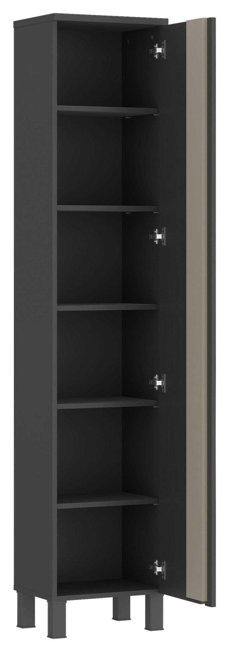 HOCHSCHRANK 40/200/35,3 cm  - Anthrazit/Grau, MODERN, Holzwerkstoff/Kunststoff (40/200/35,3cm) - MID.YOU
