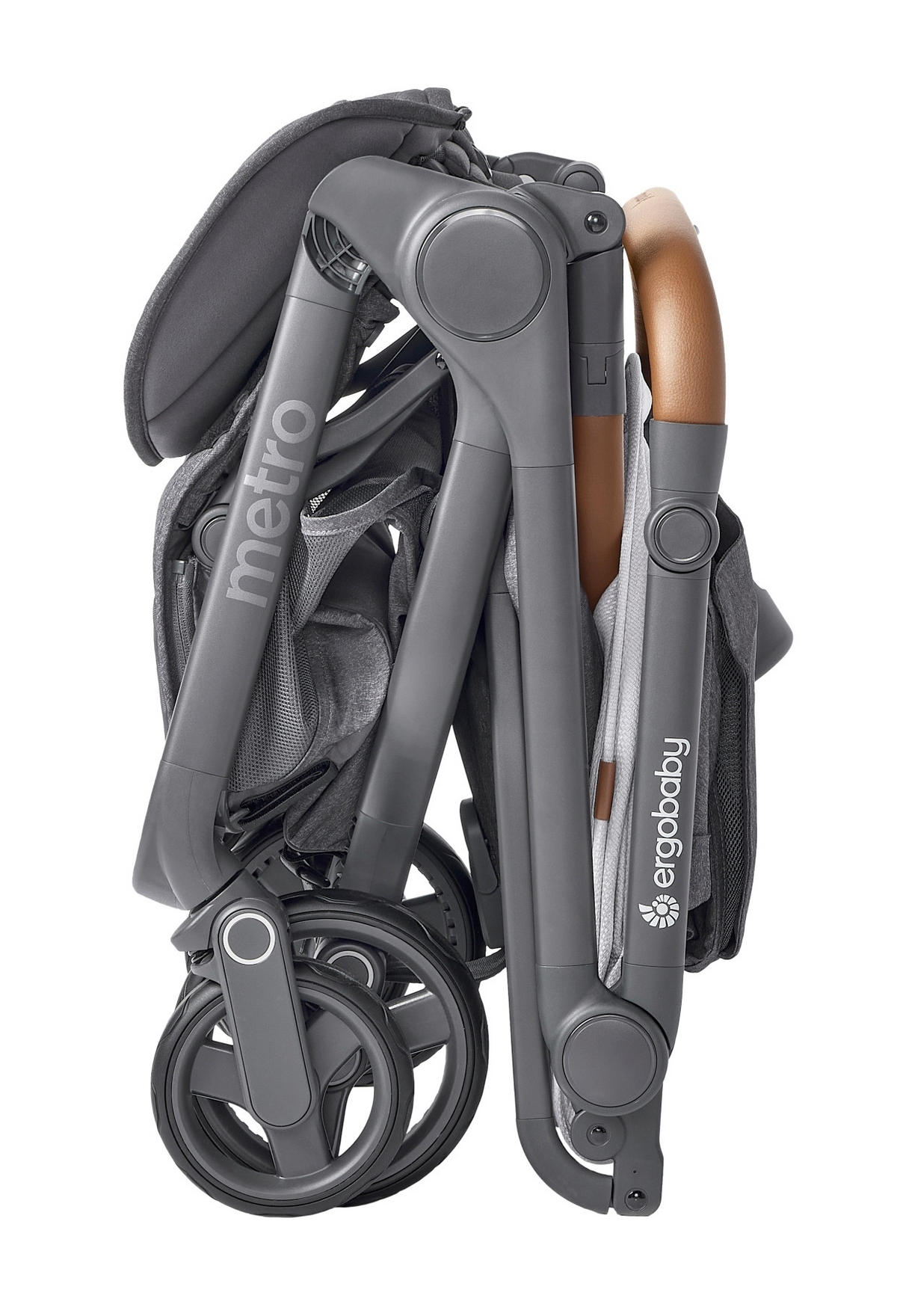 KIŠOBRAN KOLICA  METRO 3 DELUXE  - svetlosiva, Osnovno, metal/tekstil (23/44/56cm) - Ergo Baby