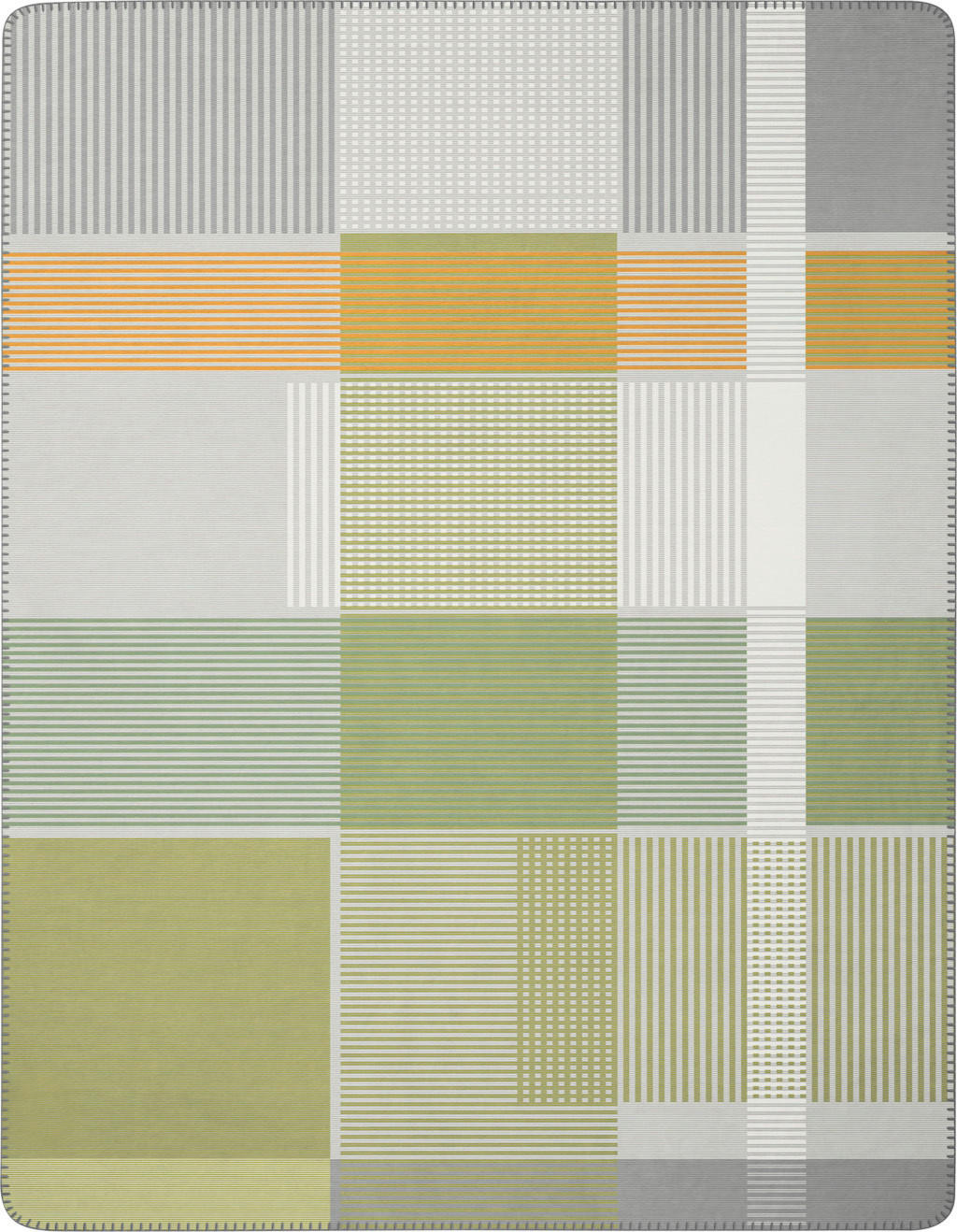 DEKA, bavlna, 150/200 cm - svetlosivá/svetlozelená, Design, textil/plast (150/200cm) - Bielefelder Werkst.
