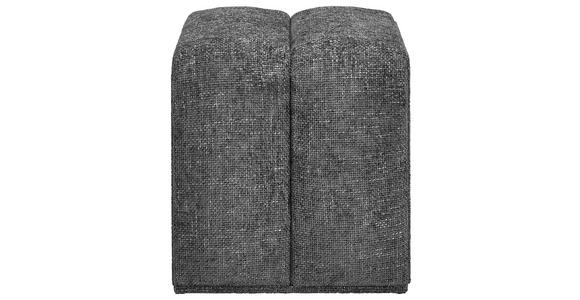 HOCKER Vliesstoff, Leinenoptik Dunkelgrau - Dunkelgrau, Trend, Textil (45/45/42cm) - Xora