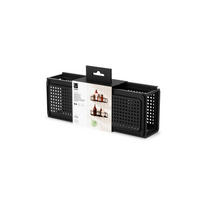 SET ZIDNIH POLICA   - crna, Basics, metal (23/23/6cm) - Umbra