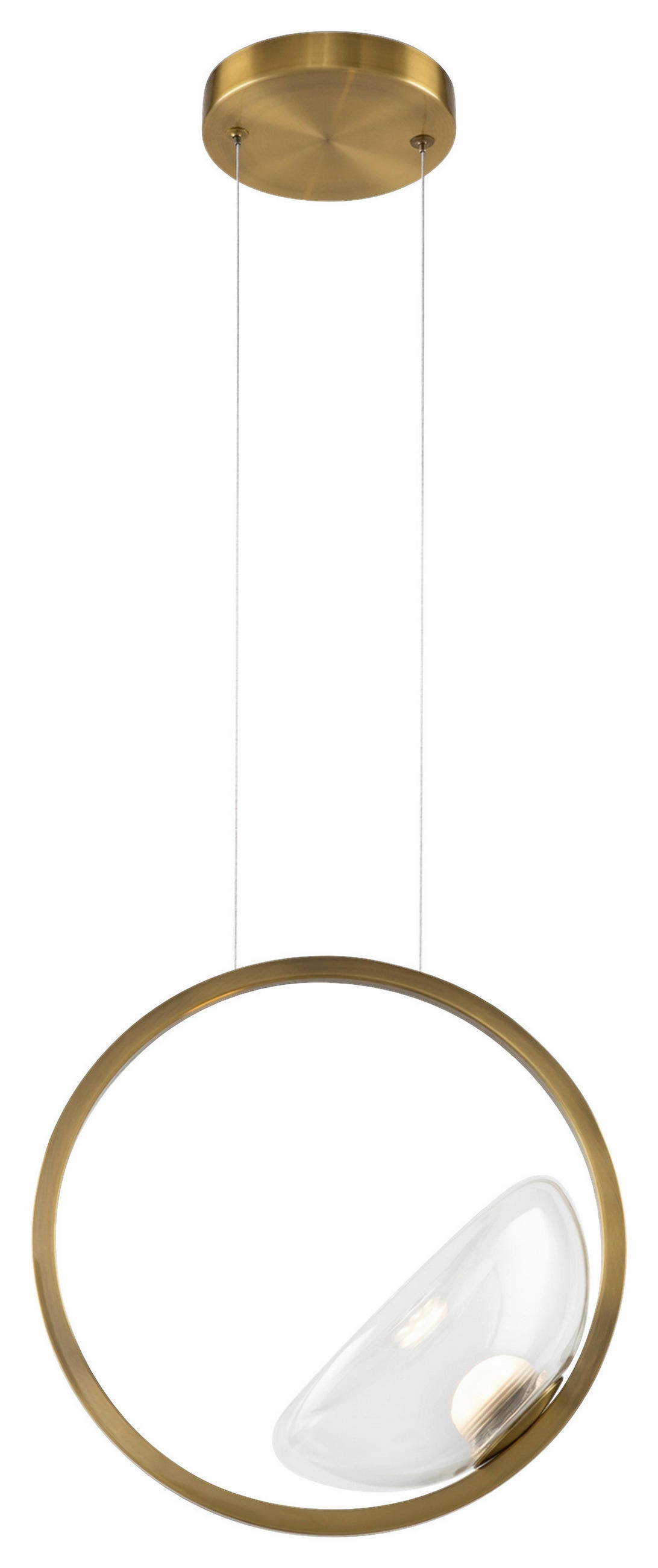 PENDELLEUCHTE  21,1/234,5/32 cm   - Messingfarben, Basics, Glas/Metall (21,1/234,5/32cm) - MAYTONI