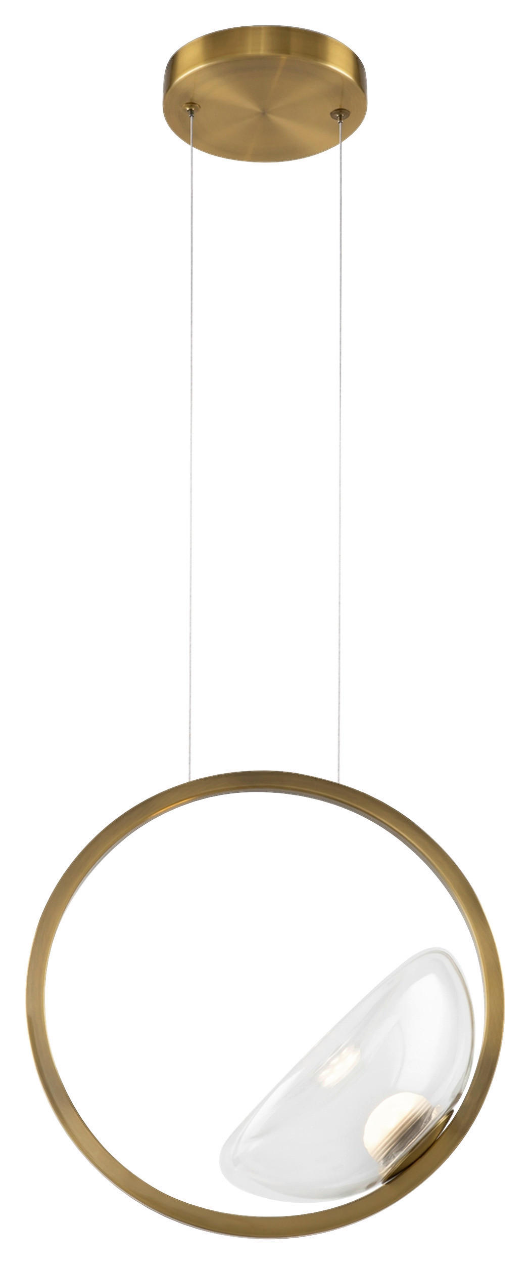 Thumbnail - Maytoni Pendelleuchte, Messing, Metall, Glas, F, 21.1x234.5x32 cm, CE, höhenverstellbar, beliebig kürzbar, gleichmäßige ...