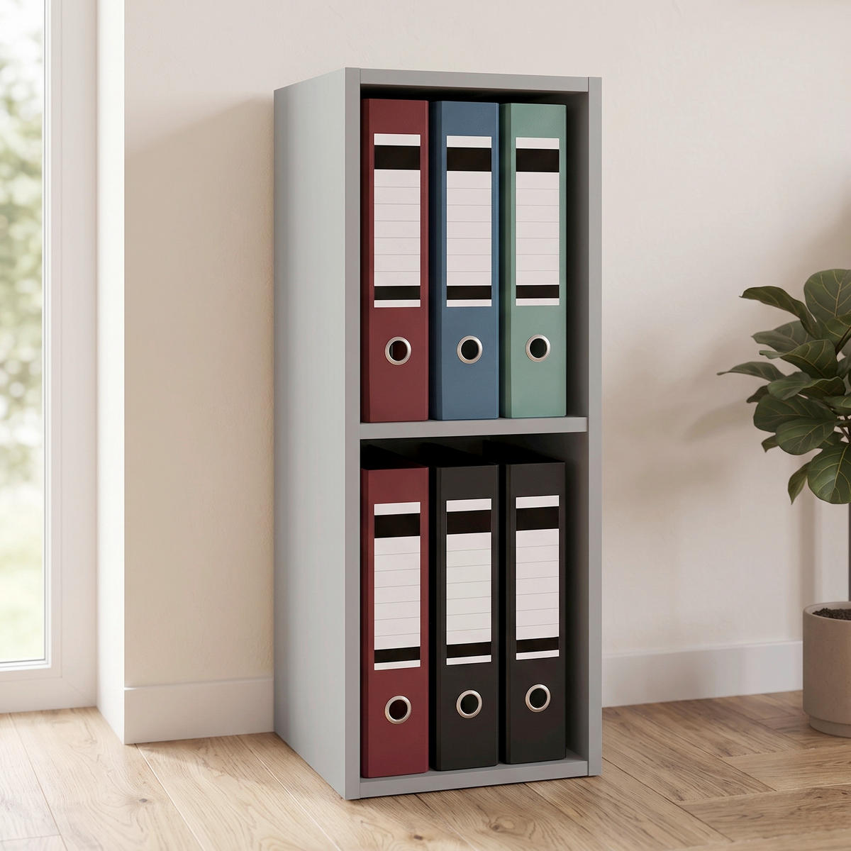AKTENREGAL 34/72/30 cm  - Grau, Design, Holzwerkstoff (34/72/30cm) - MID.YOU