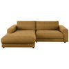 ECKSOFA in Chenille Hellgrün, Goldfarben  190/270 cm  - Goldfarben/Schwarz, Design, Kunststoff/Textil (190/270cm) - Lomoco