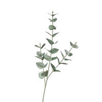 RAMURĂ DECORATIVĂ - alb/verde, Basics, plastic/textil (68cm)