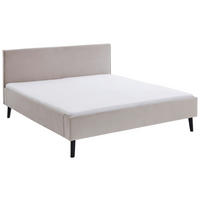 POLSTERBETT 180/200 cm, inkl.  in Beige  - Beige/Schwarz, Basics, Holz/Textil (180/200cm) - Boxxx