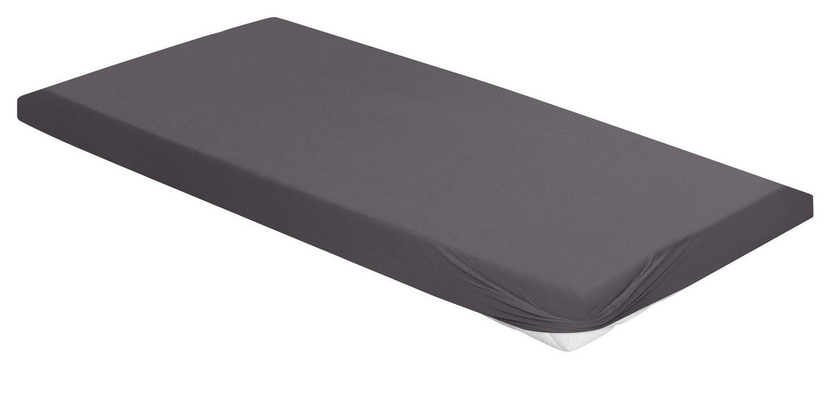 SPANNBETTTUCH Jersey  - Anthrazit, KONVENTIONELL, Textil (100/200cm) - Bierbaum