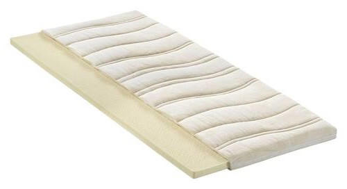 TOPPER WALDGRÜN LATEX 120/200 cm Höhe ca. 6 cm  - Weiß, Basics, Textil (120/200cm) - Linea Natura