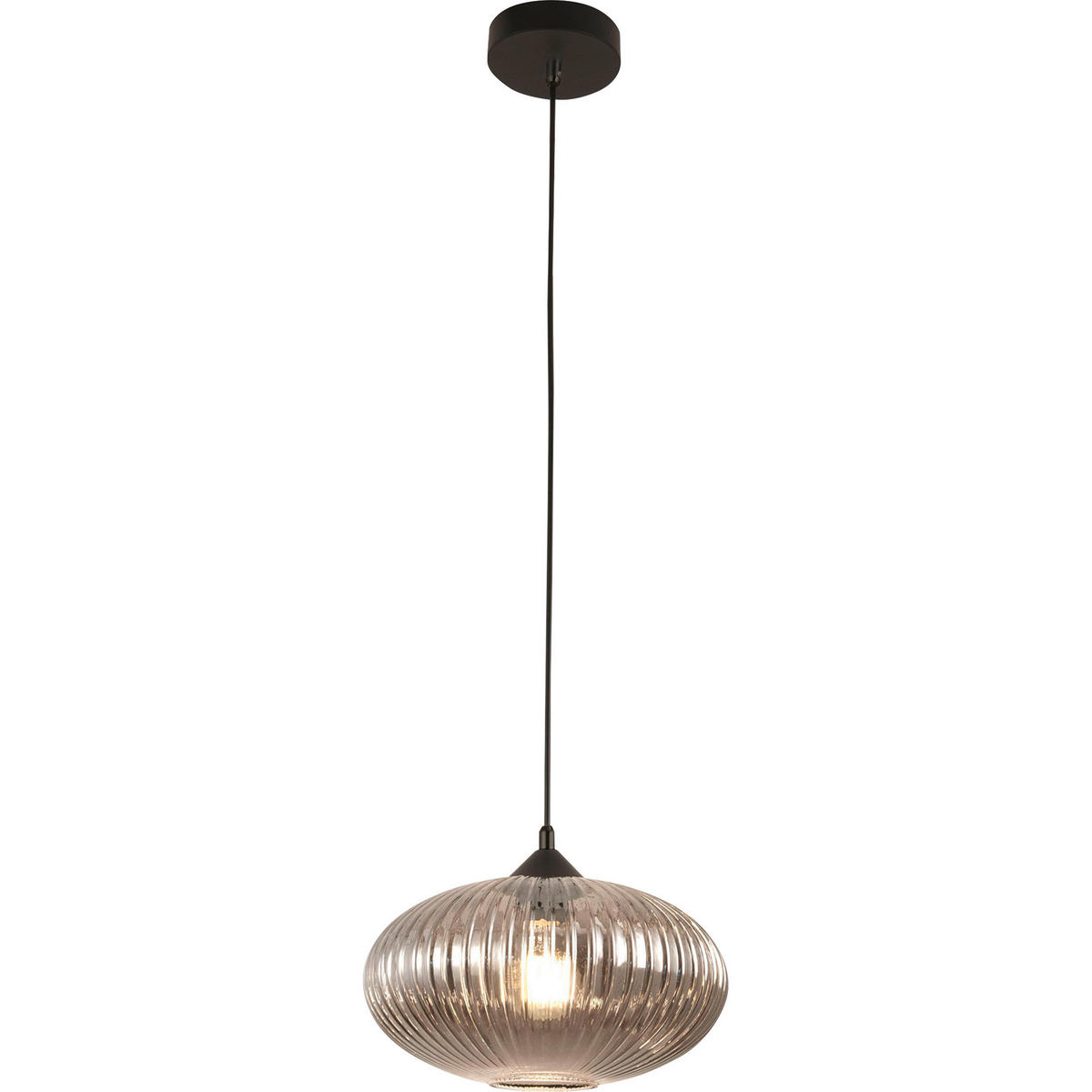 PENDELLEUCHTE FIORDALISO 30/200 cm Schwarz, Grau von FABAS LUCE