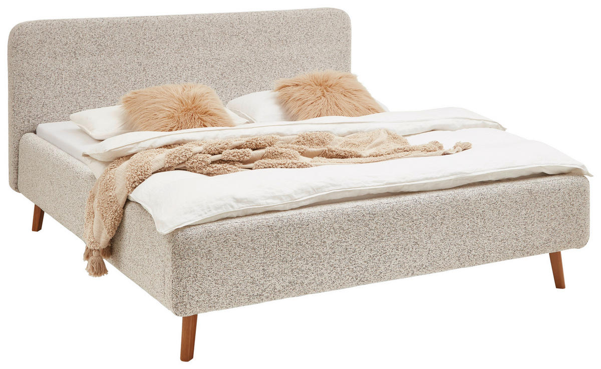 POLSTERBETT 120/200 cm, {[inkl. ],item.attr('349-543'),[, ]} - Eichefarben/Birkefarben, Design, Holz/Textil (120/200cm) - Xora