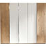 DREHTÜRENSCHRANK in massiv Eiche Weiß, Eichefarben - Chromfarben/Eichefarben, Design, Glas/Holz (249,6/222,3/57cm) - Valdera DREHTÜRENSCHRANK in massiv Eiche Weiß, Eichefarben - Chromfarben/Eichefarben, Design, Glas/Holz (249,6/222,3/57cm) - Valdera