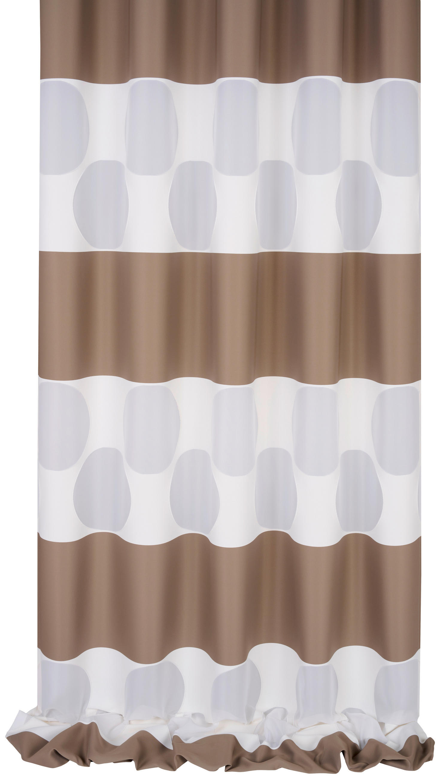 DEKOSTOFF per lfm halbtransparent  - Braun, Design, Textil (150cm) - Esposa