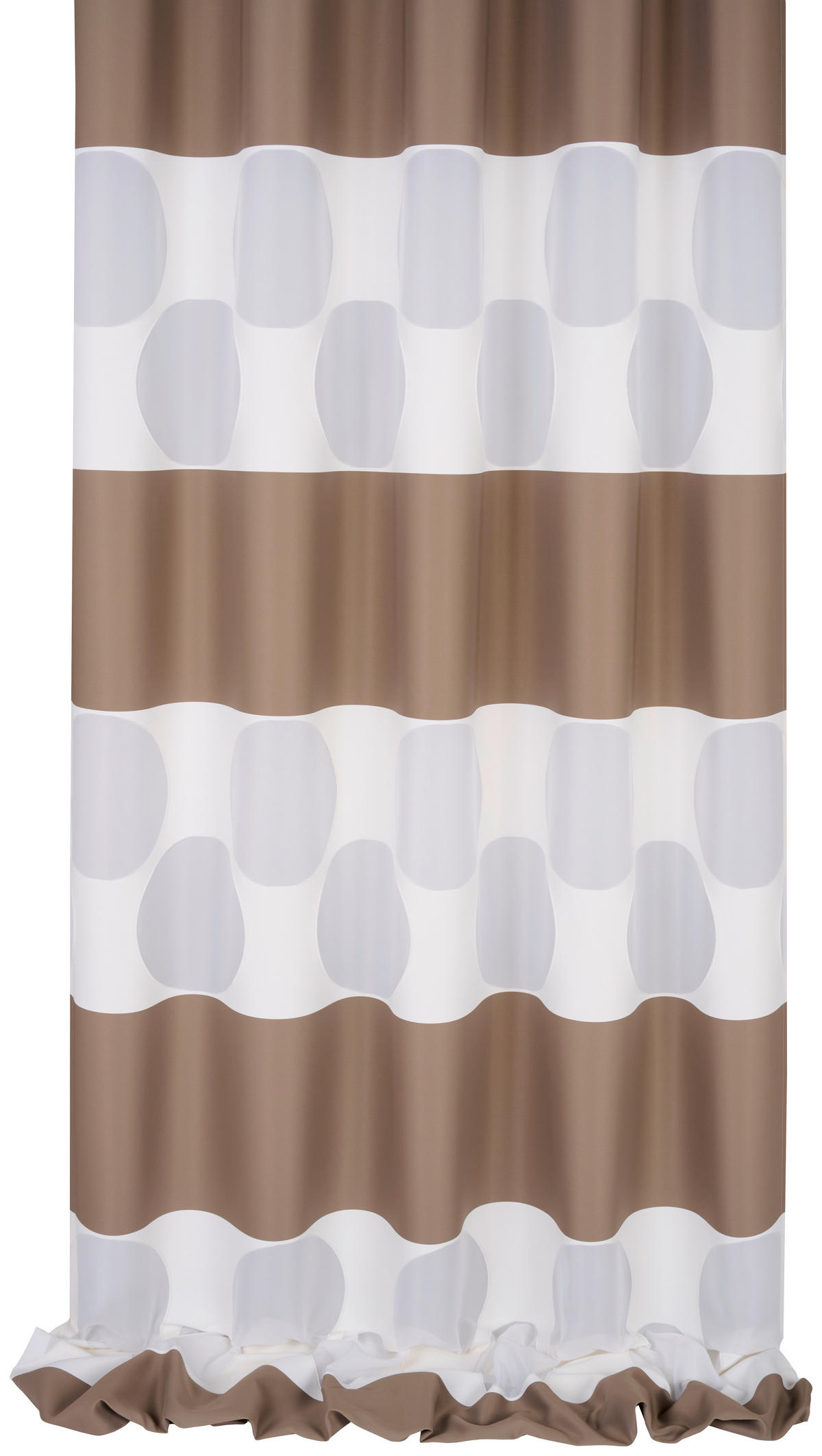 DEKOSTOFF per lfm halbtransparent  - Braun, Design, Textil (150cm) - Esposa