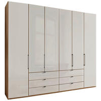 CSUKLÓAJTÓS SZEKRÉNY Pezsgő, Bianco tölgy  - Bianco tölgy/Pezsgő, Konventionell, faalapú anyag/üveg (250/236/58cm) - Dieter Knoll