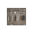 SCHWEBETÜRENSCHRANK  in Weiß  - Alufarben/Weiß, Basics, Holzwerkstoff/Metall (242/223/68cm) - Novel