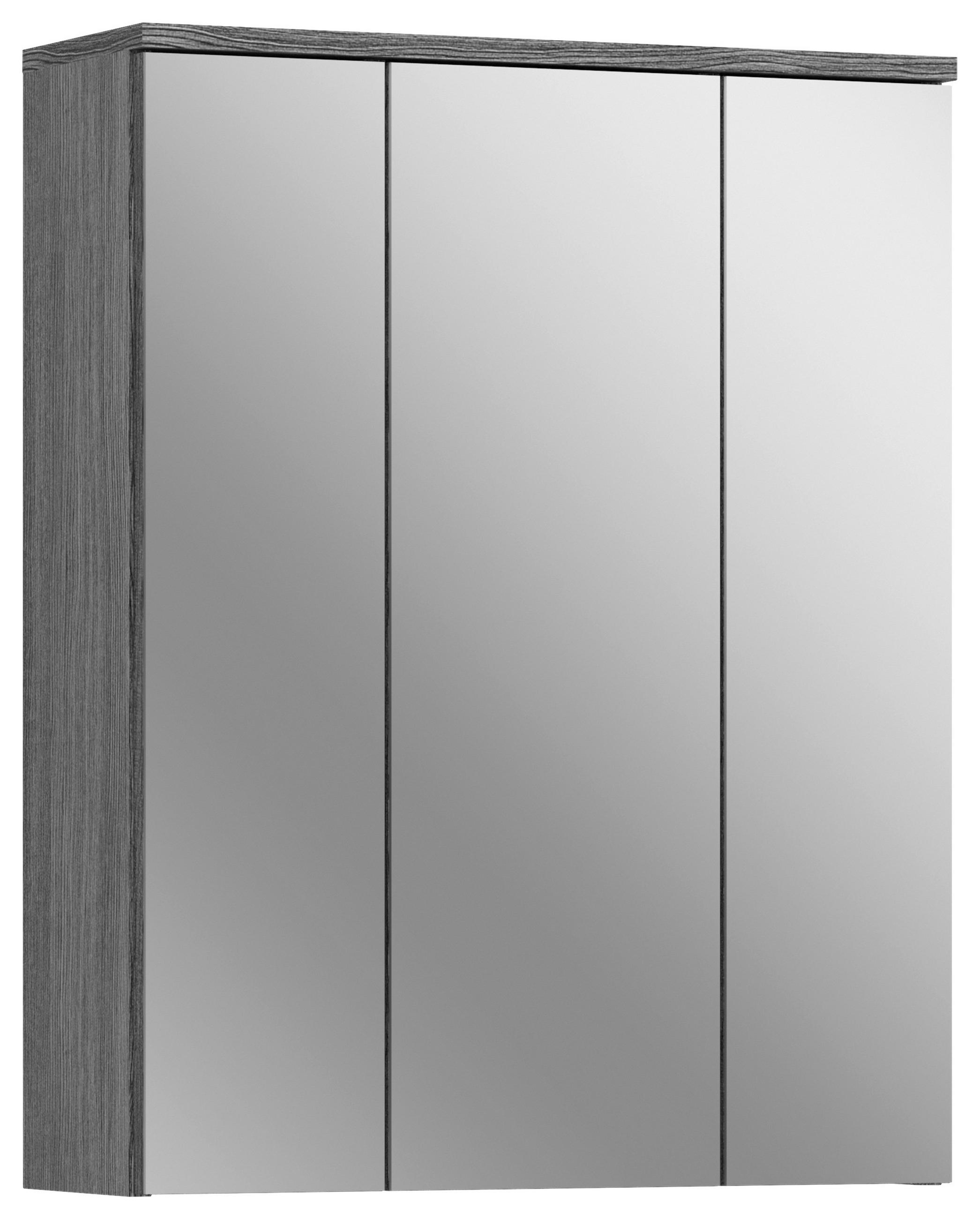 OMARA Z OGLEDALOM 60/77/21 cm - siva, Moderno, steklo/leseni material (60/77/21cm) - MID.YOU