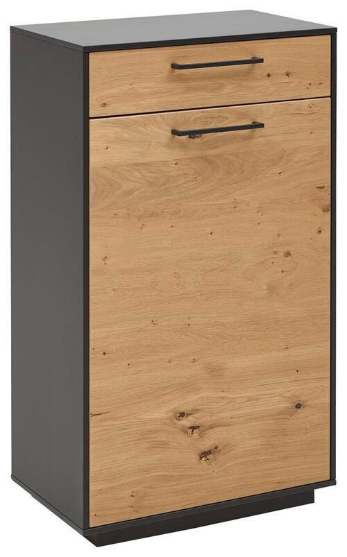 SCHUHSCHRANK Balkeneiche furniert Anthrazit, Eichefarben - Eichefarben/Anthrazit, Design, Holz/Holzwerkstoff (60/103/37cm) - Dieter Knoll