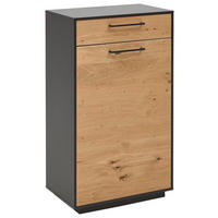 SCHUHSCHRANK Balkeneiche furniert Anthrazit, Eichefarben  - Eichefarben/Anthrazit, Design, Holz/Holzwerkstoff (60/103/37cm) - Dieter Knoll