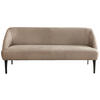 SITZBANK 197/85/72 cm Webstoff Hellbraun Metall  - Hellbraun/Schwarz, KONVENTIONELL, Textil/Metall (197/85/72cm) - Moderano